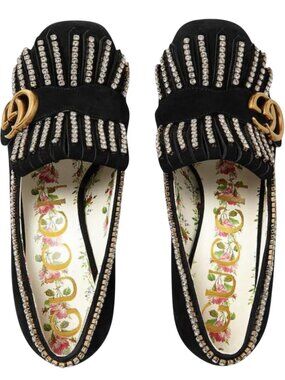 Gucci Marmont Mid-Heel Pump Size 38.5 IT, 8.5 or 9 US